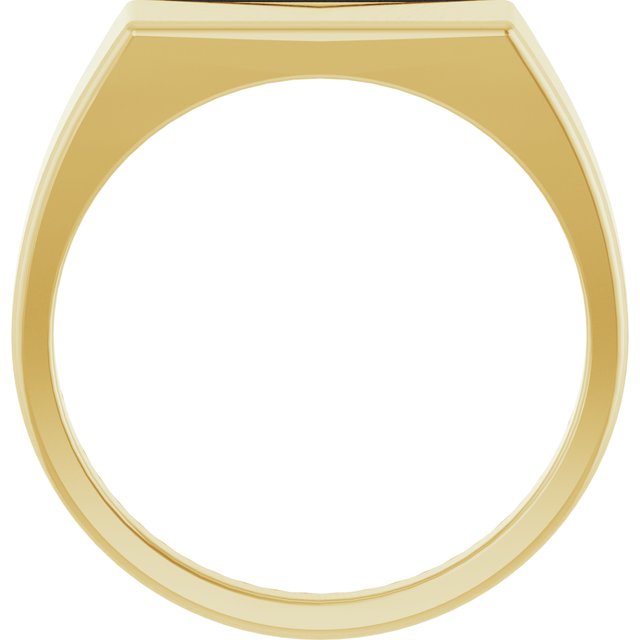 14k Yellow 15x7 Mm Rectangle Signet Ring