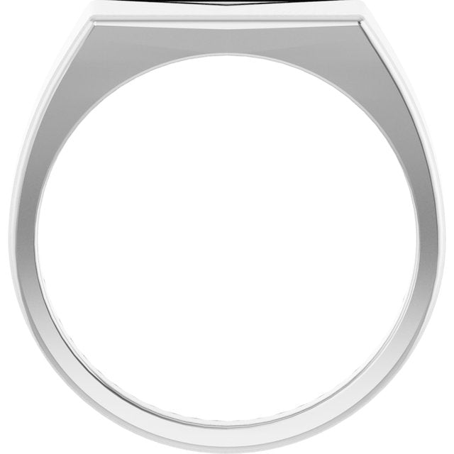 Sterling Silver 15x7 Mm Rectangle Signet Ring