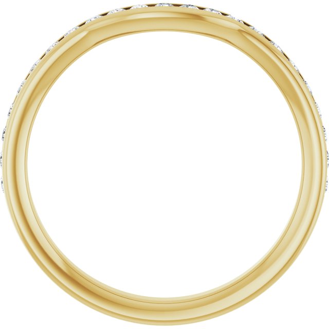 14K Yellow 1/3 CTW Lab-Grown Diamond Contour Band