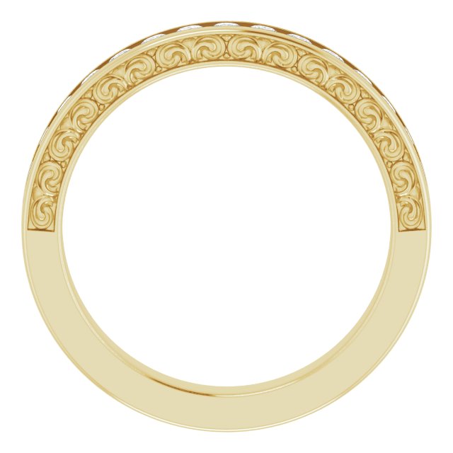 14k Yellow 1/2 Ctw Natural Diamond Anniversary Band