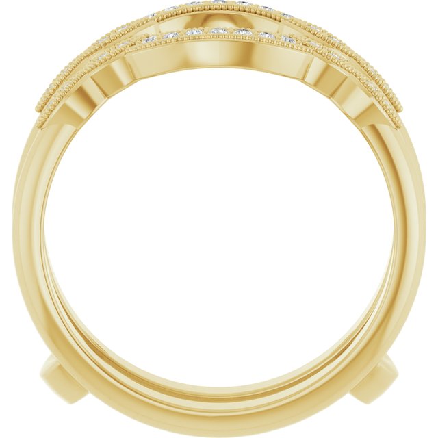 14k Yellow 1/8 Ctw Natural Diamond Ring Guard