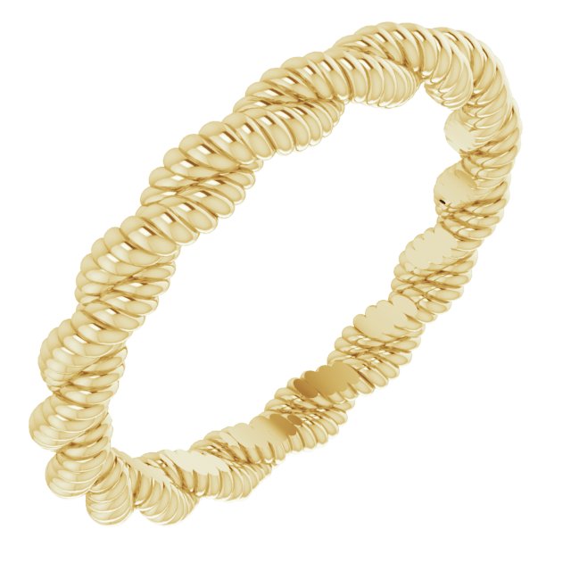 14k Yellow Twisted Rope Band Size 8.5