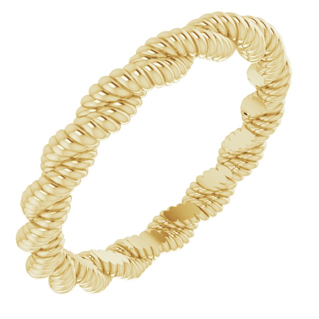 14k Yellow Twisted Rope Band Size 6