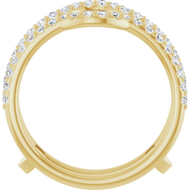 14K Yellow 1/3 CTW Lab-Grown Diamond Ring Guard