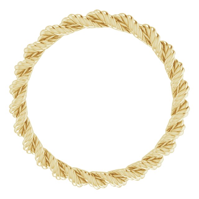 14k Yellow 2 Mm Twisted Rope Band Size 5