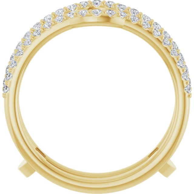 14k Yellow 1/3 Ctw Natural Diamond Ring Guard