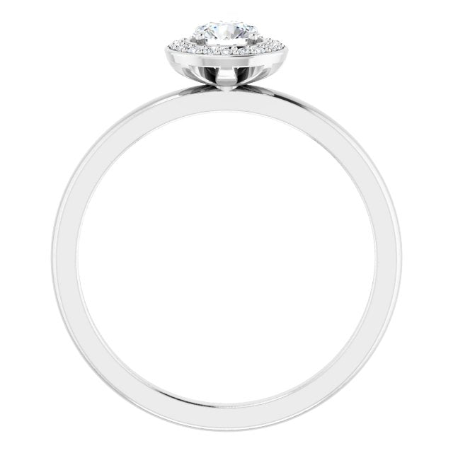 14k White 1/4 Ctw Natural Diamond Ring