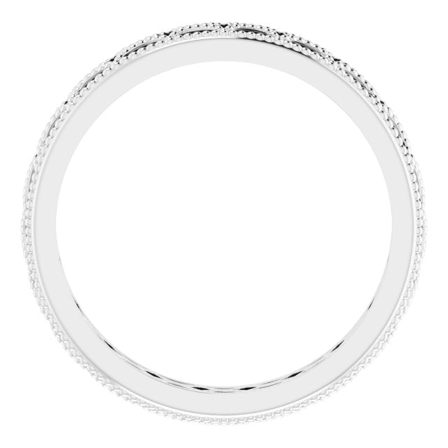 14k White 3 Mm Band Size 7