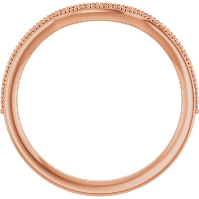 14k Rose 1/8 Ctw Natural Diamond Contour Band