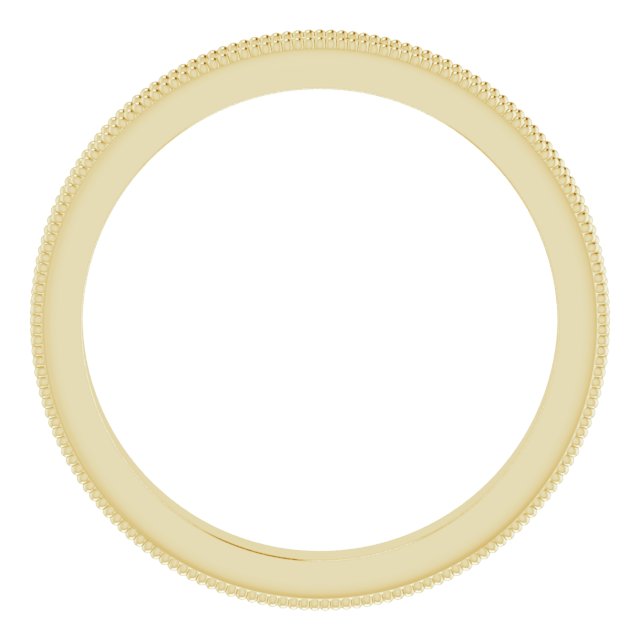 14k Yellow 2.5 Mm Sculptural Band Size 6.5