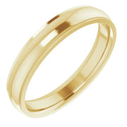 14k Yellow 4 Mm Comfort Fit Edge Band Size 10