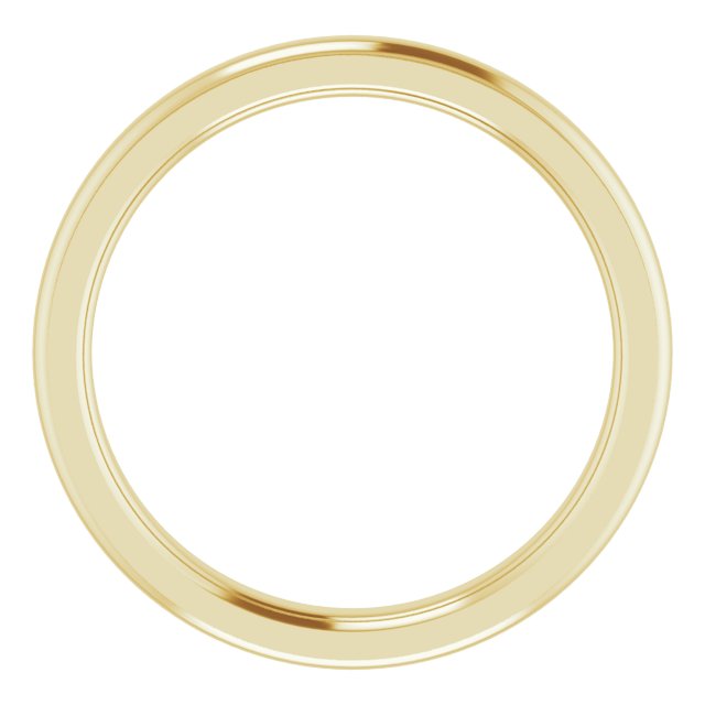 14k Yellow 2.5 Mm Stepped-edge Comfort-fit Half Round Band Size 5.5