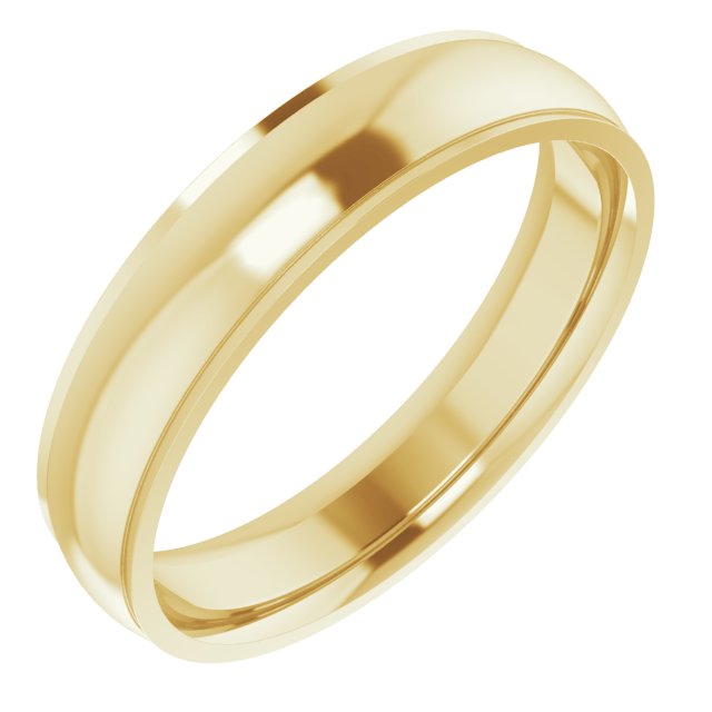 14k Yellow 5 Mm Comfort Fit Edge Band Size 11