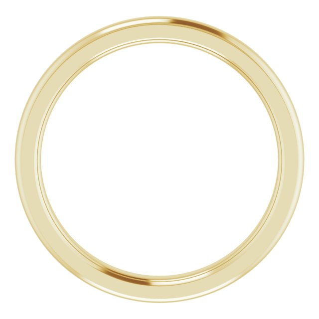 14k Yellow 2.5 Mm Stepped-edge Comfort-fit Half Round Band Size 6