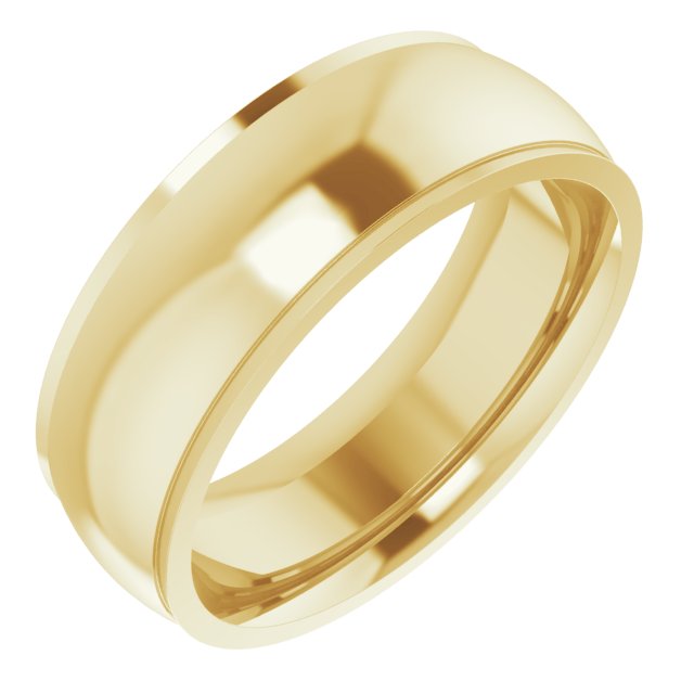 14k Yellow 6 Mm Comfort Fit Edge Band Size 5