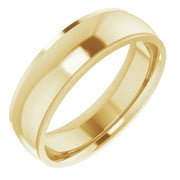 14k Yellow 6 Mm Comfort Fit Edge Band Size 9