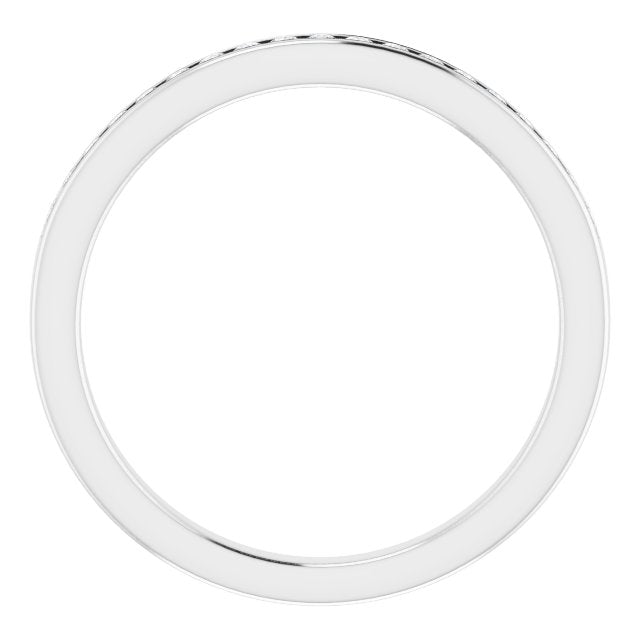 14k White 1/6 Ctw Natural Diamond Band