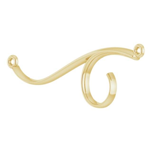 14k Yellow Freeform Bar 16' Necklace