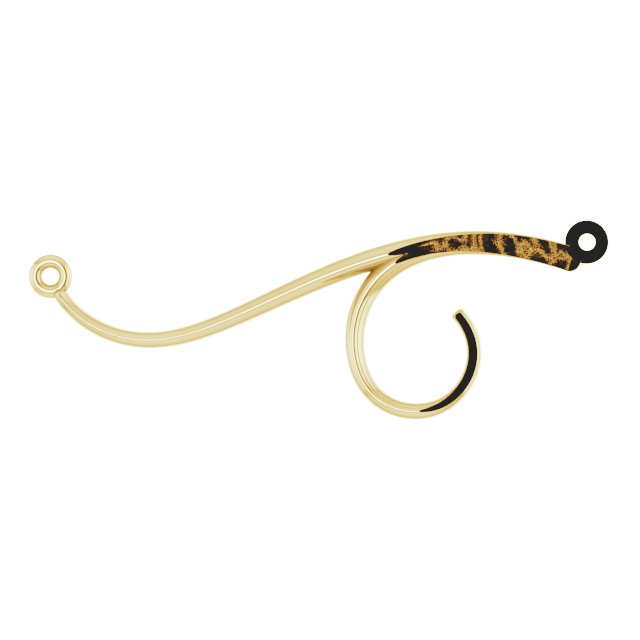 14k Yellow Freeform Bar 16' Necklace
