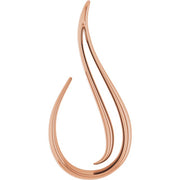 14k Rose Freeform Pendant