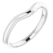 14K White Band for 9 mm Round Ring
