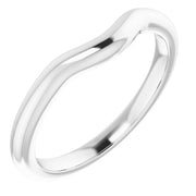 14K White Band for 7 mm Round Ring