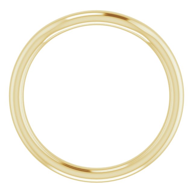 14K Yellow Band for 6.5 mm Round Ring