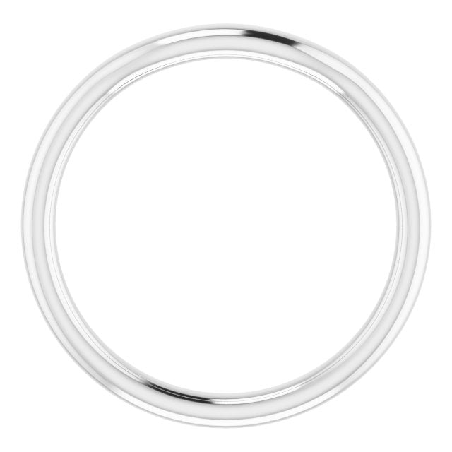 14K White Band for 7x5 mm Oval Ring