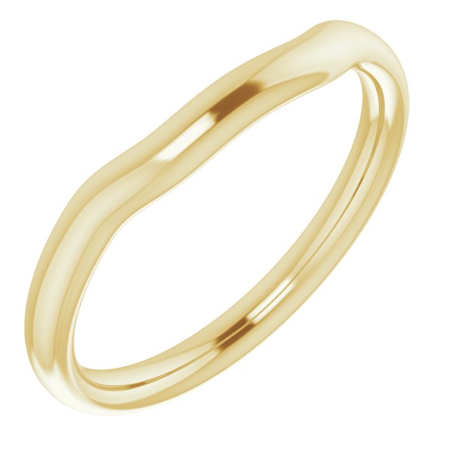 14K Yellow Band for 6.5 mm Round Ring