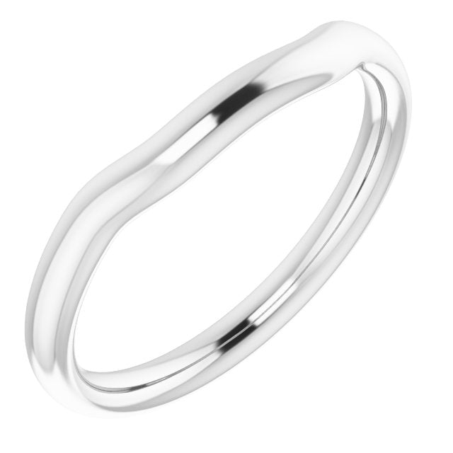 14K White Band for 9x7 mm Emerald Ring