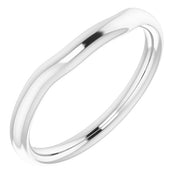 14K White Band for 7x5 mm Emerald Ring