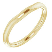 14K Yellow Band for 7x5 mm Emerald Ring