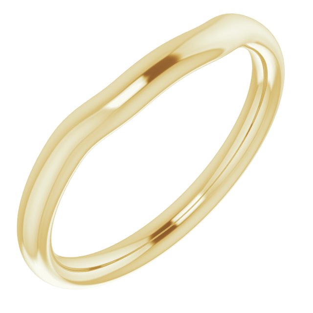 14K Yellow Band for 7x5 mm Emerald Ring
