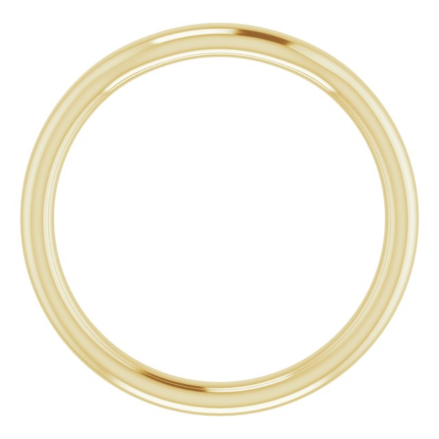 14K Yellow Band for 7x5 mm Emerald Ring