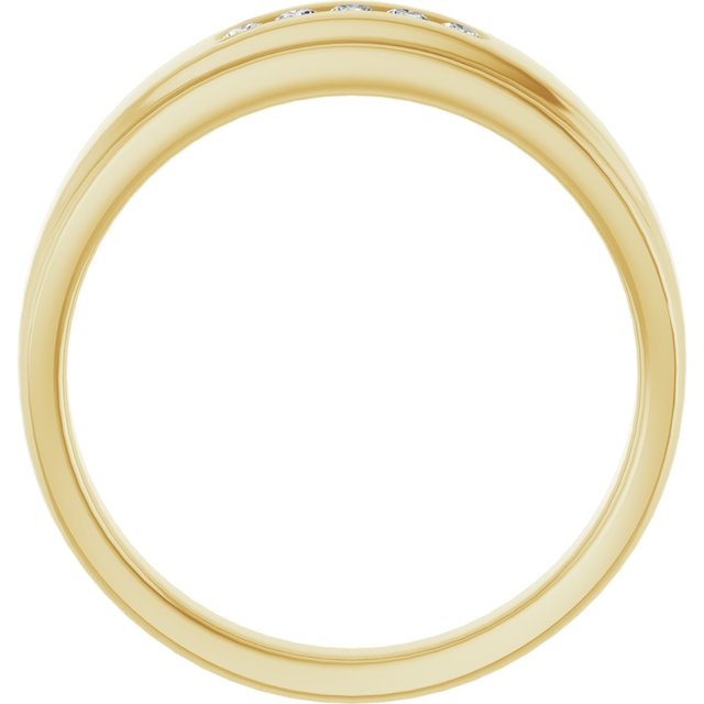 14k Yellow 1/6 Ctw Natural Diamond 5-stone Band