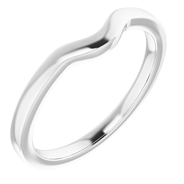 14K White Band for 9 mm Round Ring