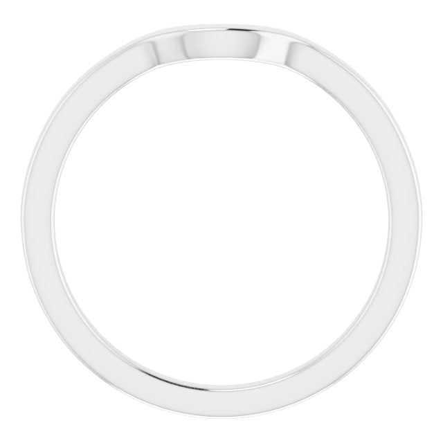 14K White Band for 9 mm Round Ring
