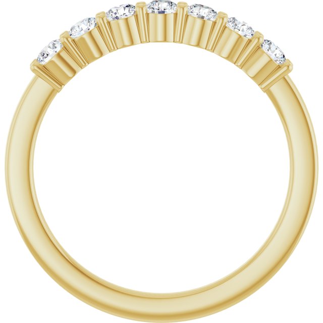 14K Yellow 5/8 CTW Lab-Grown Diamond Anniversary Band