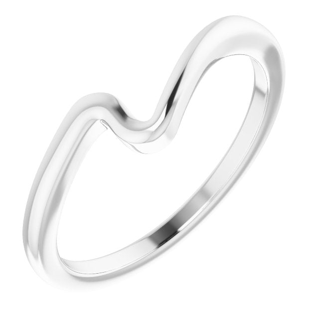 14k White Band For 3.5 Mm, 4 Mm, 4.4 Mm Round Engagement Ring