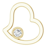 14k Yellow 1/10 Ctw Natural Diamond Pendant