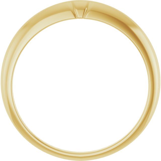 14K Yellow #13 Matching Band with Two-Notches