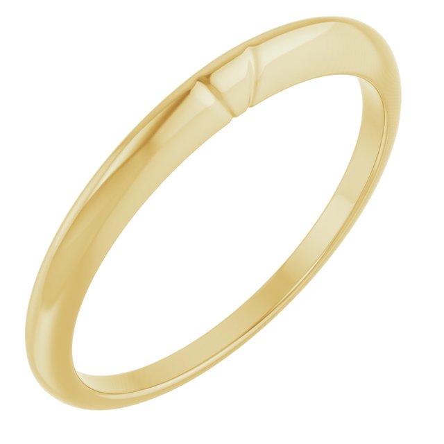 14K Yellow #13 Matching Band with Two-Notches