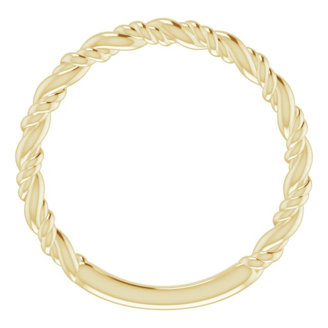 14k Yellow Stackable Rope Ring
