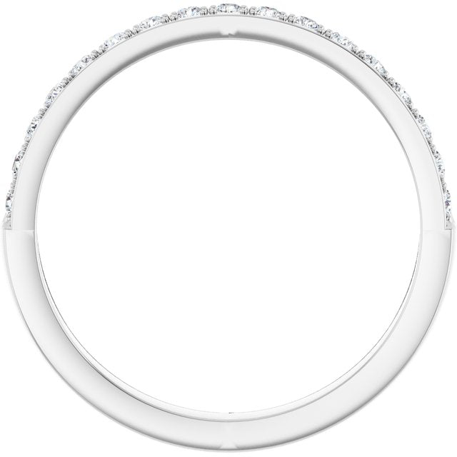 14k White 1/4 Ctw Natural Diamond Anniversary Band