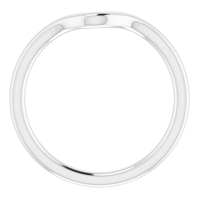 14k White Band For 4.8 Mm Round Ring