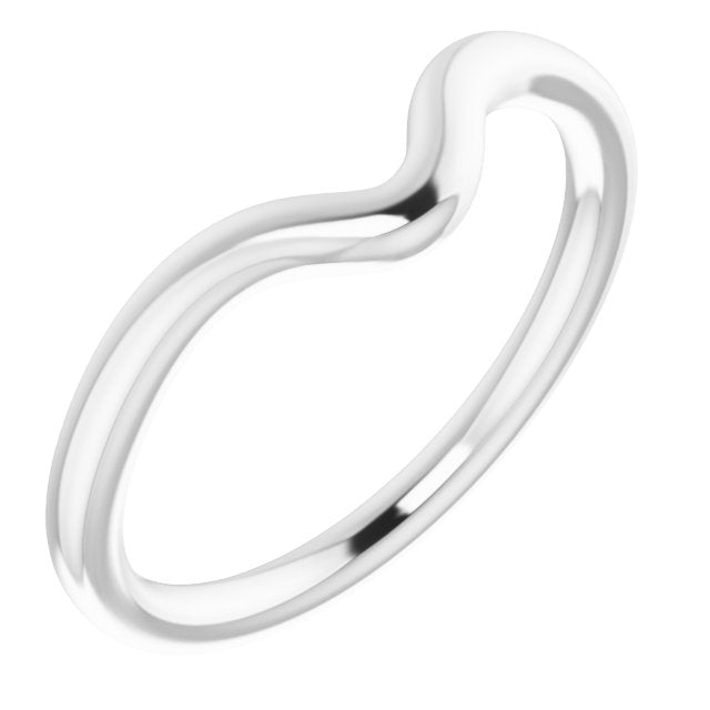 14k White Band For 4.8 Mm Round Ring