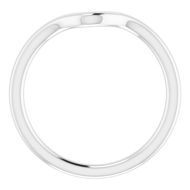 14k White Band For 5.2 Mm Round Ring