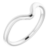 14k White Band For 5.8 Mm Round Ring