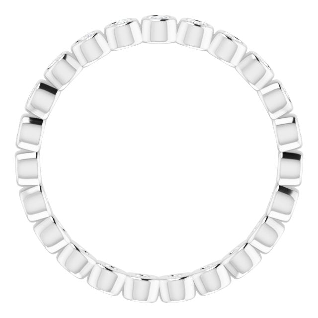 14k White 1/3 Ctw Natural Diamond Eternity Band Size 6