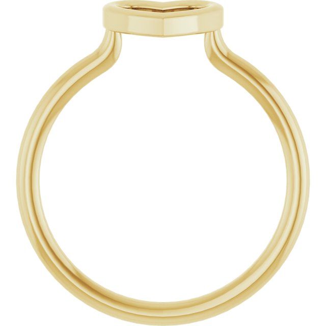 14k Yellow Heart Ring